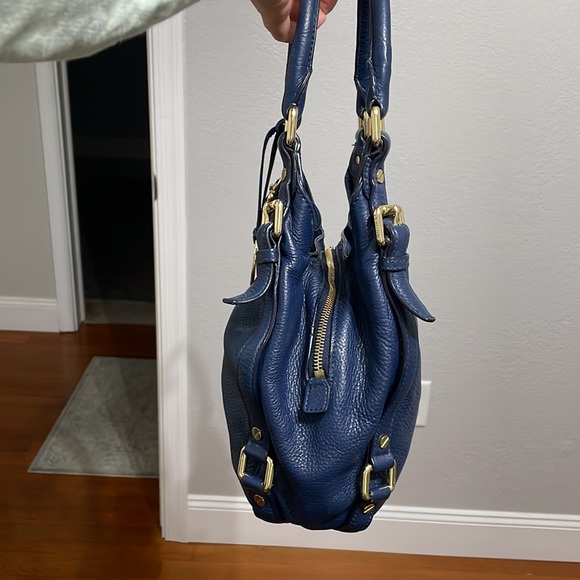 MICHAEL KORS navy pebble leather bag purse - Picture 5 of 13